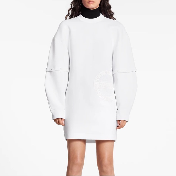 LV STAMP SWEATSHIRT DRESS - Picture 1 of 9